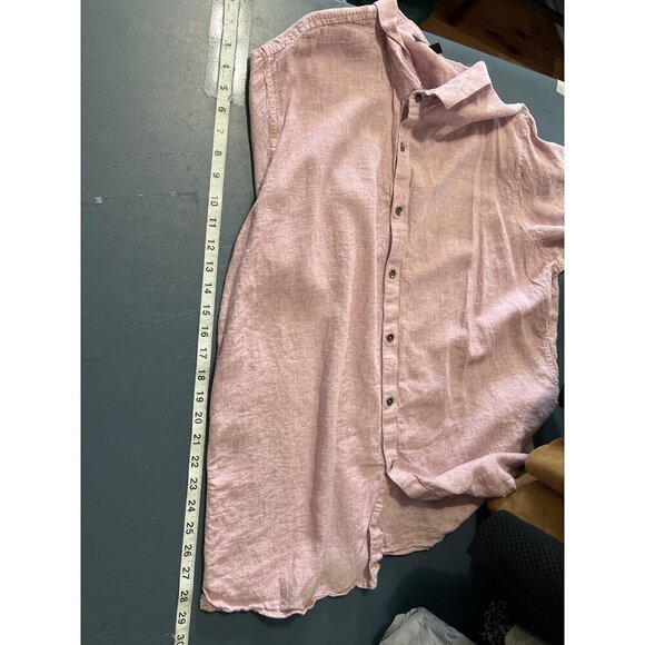 Men's Linen Blend Shirt XL INC International Concepts Button-Down Beachy - Picture 2 of 10